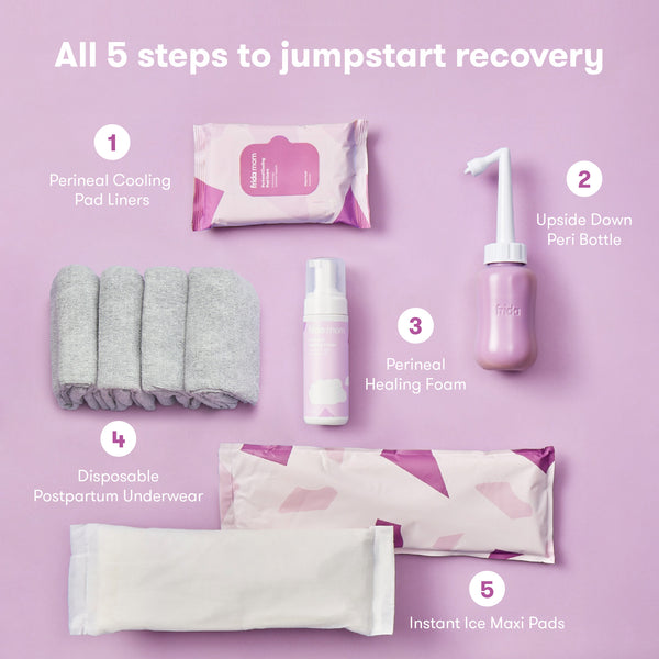 Postpartum Recovery Essentials Kit with Peri Bottle
