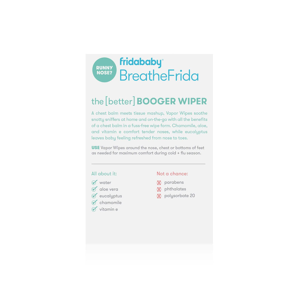 BreatheFrida™ the BoogerWiper Nose + Chest Wipes