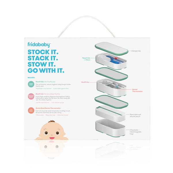 Frida Baby Mobile Medicine Cabinet Travel Kit | Portable Carrying Case  Stocked with Wellness Essentials