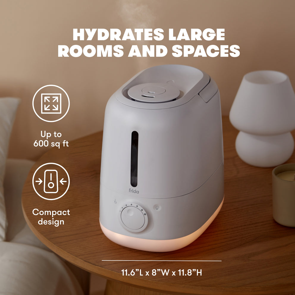 Maplin Humidifier 3-in-1 Humidifier XL + Diffuser + Nightlight – Frida | The fuss stops here.