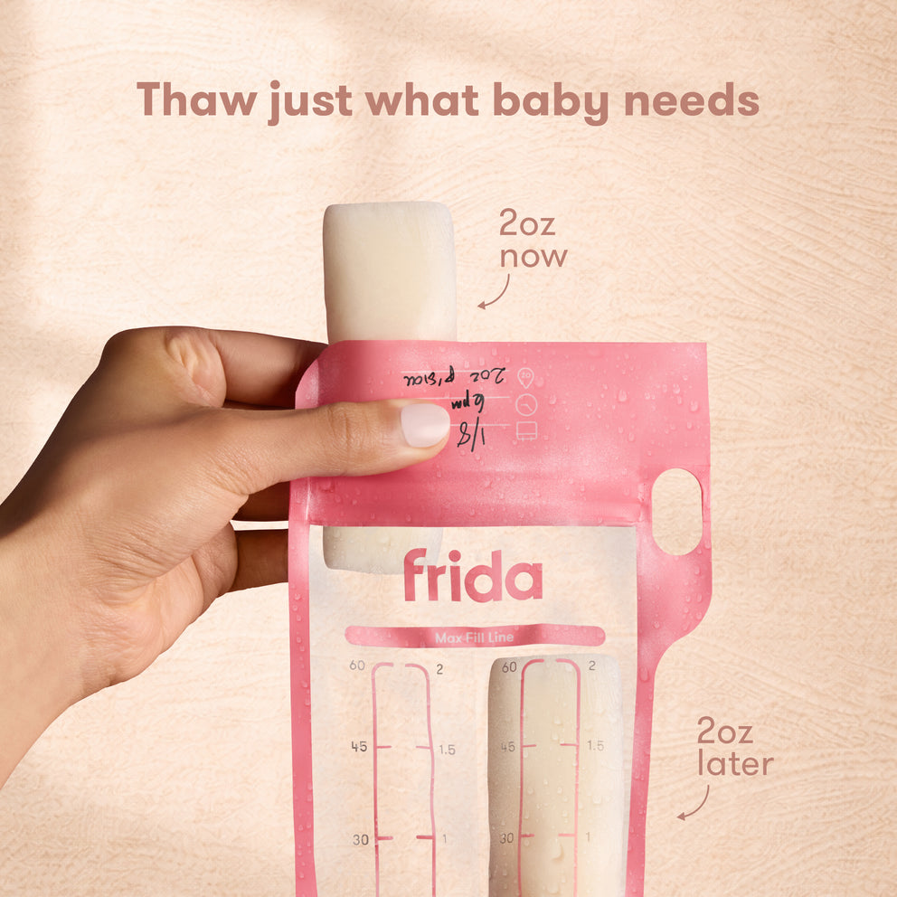 Breastmilk Storage Bags, 50ct Split Stash Freeze \u0026 Thaw Milk Bag