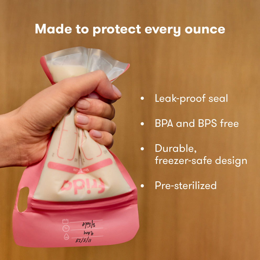 Breastmilk Storage Bags, 50ct Split Stash Freeze \u0026 Thaw Milk Bag