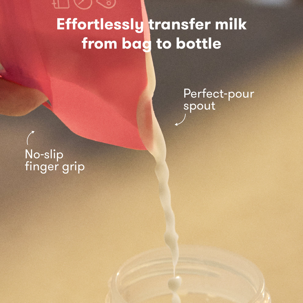 Breastmilk Storage Bags, 50ct Split Stash Freeze \u0026 Thaw Milk Bag