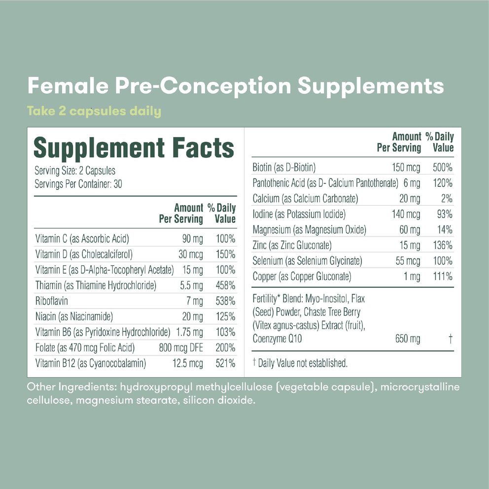 Female Pre-Conception Supplements