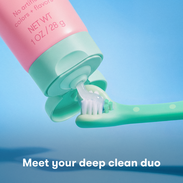 Triple-Angle Toothbrush + Fluoride Toothpaste Set