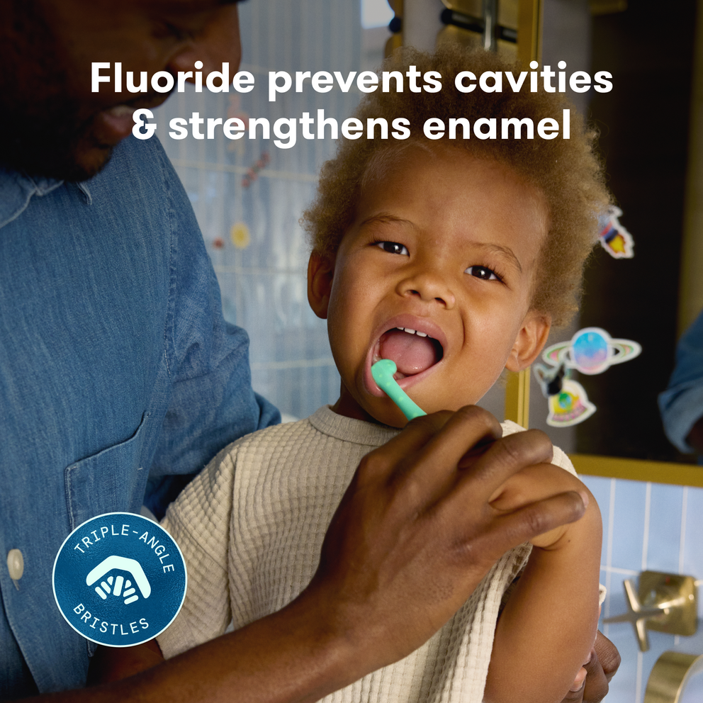 Triple-Angle Toothbrush + Fluoride Toothpaste Set