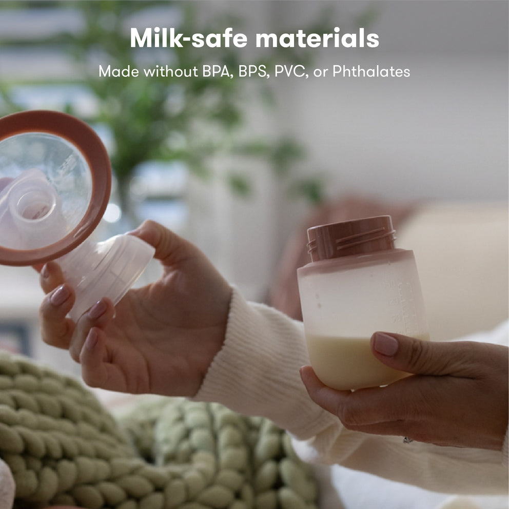 2-in-1 Manual Breast Pump Silicone Bottle + Replacement Lid