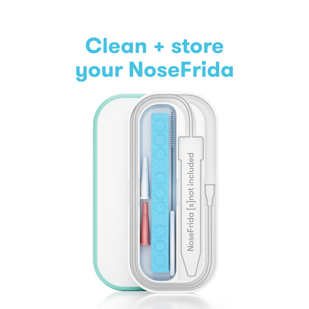  Frida Baby NoseFrida Case + Refills  Cleaning and Storage for  Doctor-Recommended NoseFrida The Snotsucker Nasal Aspirator, Storage Travel  Case, Bristle Cleaning Brush, Hygiene Filters, Baby Registry : Baby